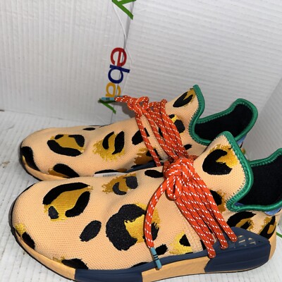 Adidas Pharrell x NMD Human Race Animal Print Pulse Amber Sz 