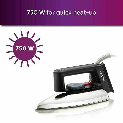 Philips 750 W Linished Soleplate Dry Iron Uniform Heating Iron Indian Plug - Picture 4 of 4