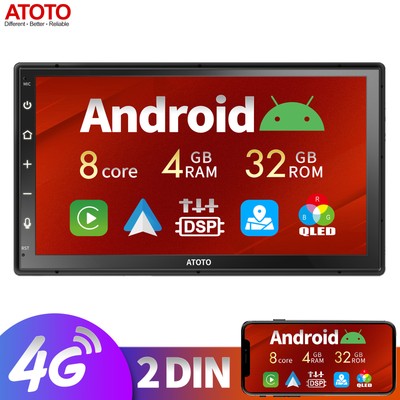 ATOTO S8MS 4G+32G 7'' Android Autoradio integriertes 4G LTE GPS Navi Stereo ChatGPT-AI