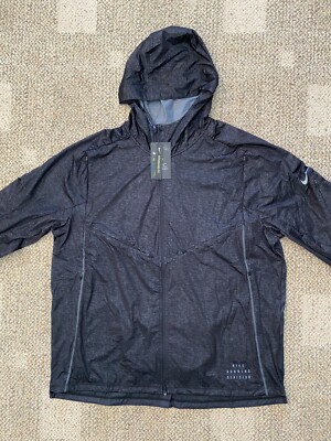 Nike Shield Run Division Mens Pinnacle Running Jacket Black