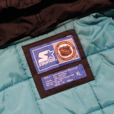 Vintage 90s San Jose Sharks Hooded Parka Jacket by Starter