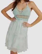 Guess Women's Blue Tulia Knit Halter Dress Size M