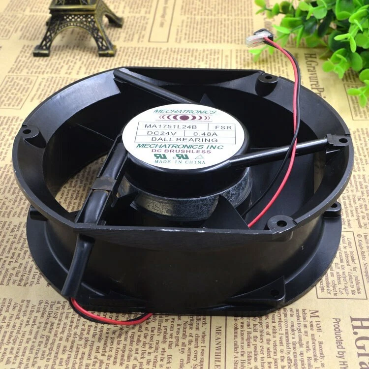 MA1751L24B FSR for MECHATRONICS 24V 0.48A 17CM 2pin Double Ball Fan - Image 2 of 4