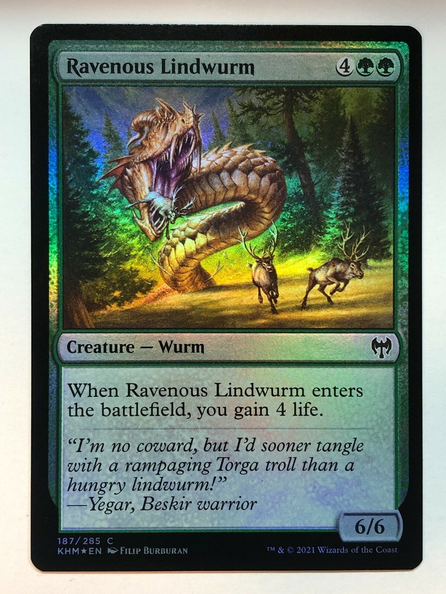 MTG Kaldheim Ravenous Lindwurm 187 Foil NM/M | eBay