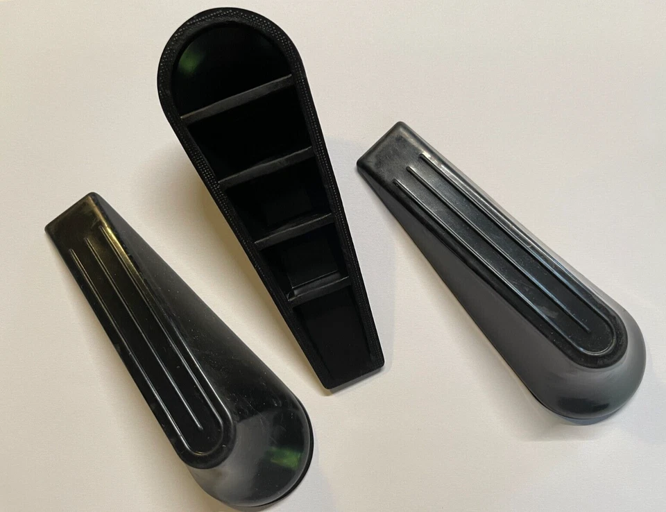 Türstopper 3er Pack Türkeil GUMMIKEIL Fensterkeil 11,5 x 4 x 3cm schwarz Keil - Bild 2 von 4