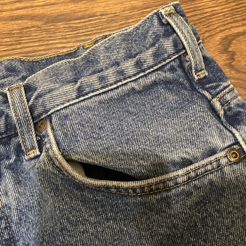Carhartt Jeans Adult 32 X 32 Blue Denim Fleece Lined Relaxed Work Outdoor Men - Picture 8 of 12