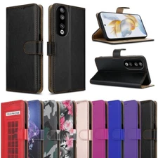 For Honor 90 5G Case, Slim Leather Wallet Flip Shockproof Stand Phone Cover