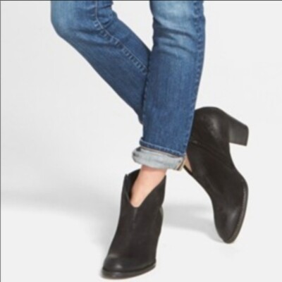 Paul Green Delgado Ankle Boots Women's 10 Black Suede - Main Image