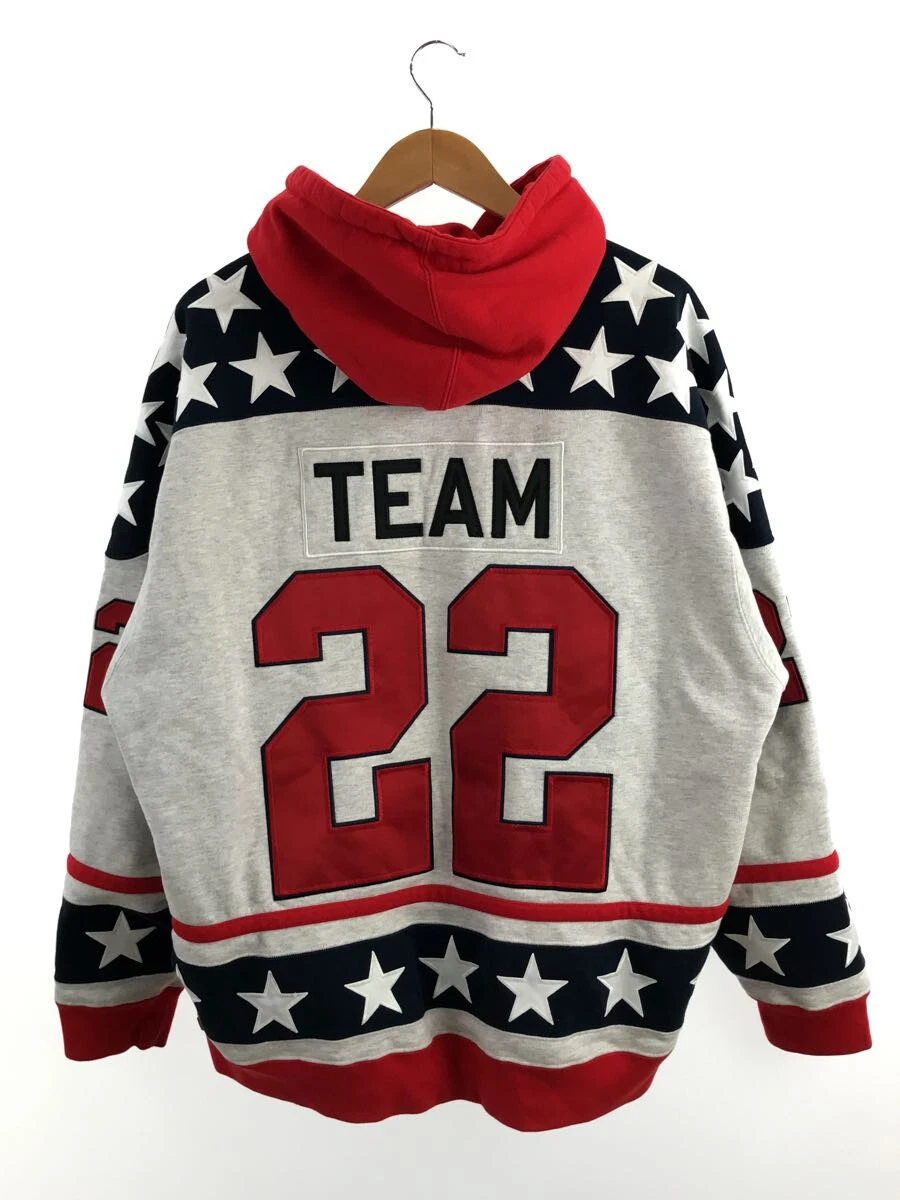 Supreme 22Fw/Hockey Hooded Sweatshirt/Hoodie/L/Gry
