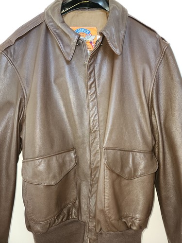 Herren Cooper Defense US Air Force A-2 Lederjacke - 46L