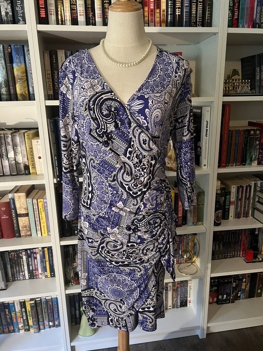 fitted lace wedding dress Purple Faux Wrap Maxi Dress  New York & Company