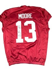 Malachi Moore signed Crimson Alabama Jersey Proof Autographed Game Cut JSA COA