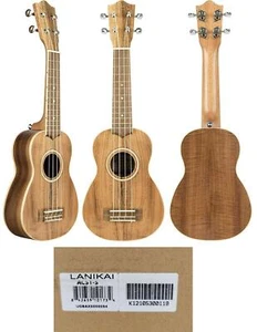 Modèle Lanikai ACST-S Soprano Size Solid Acacia Top Ukulele avec Deluxe Gig Bag