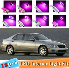12pcs Pink Led Car Interior Light Bulbs Package Kit Fit 2001-2005 Lexus Is300 12pcs Pink Led Car Interior Light Bulbs Package Kit Fit 2001-2005 Lexus Is300