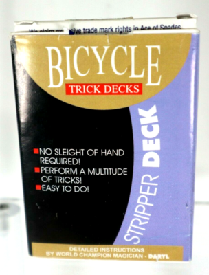 Professional 52 Card Magic Trick Deck Blue Bicycle Stripper