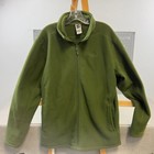 Northface Men's Sz. L Green Full Zip Fleece Jacket Waffle Thermal VG+