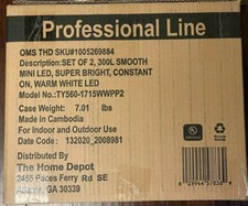 Home Accents 174.3 ft. LED 4X150 600-Light Mini Warm White Super Bright Lights