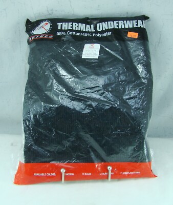 Rothco Baumwolle/Poly Thermik Rundhals Langarm Schwarz 2XL Herren Größe