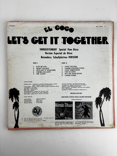 EL COCO: let's get it together AVI 12" LP 33 RPM - Picture 2 of 4