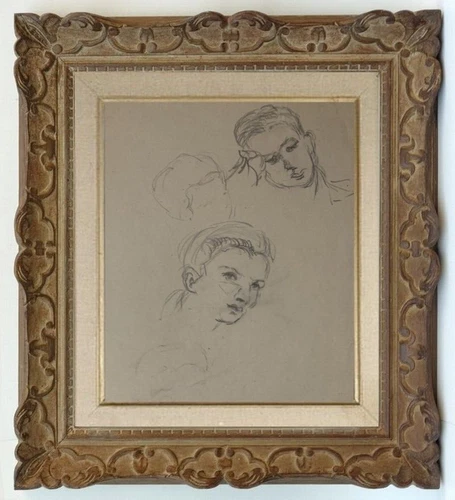HOFFET & SCHLUMBERGER (1901-1976) DELICATE PORTRAITS CIRCA 1920 (56)