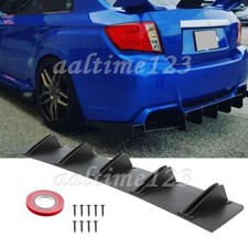 For Subaru Wrx Sti Impreza Black Rear Bumper Diffuser Fin Spoiler Lip Splitter For Subaru Wrx Sti Impreza Black Rear Bumper Diffuser Fin Spoiler Lip Splitter