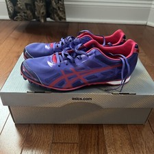 Asics Purple And Pink Running Spikes Comes With A Screw And Metal Spikes 