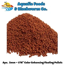 2mm Color Enhancing Floating Pellets for Cichlids, Tropicals, Koi & Ponds
