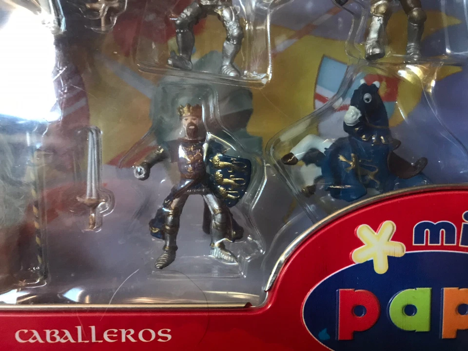 "MINI PAPO Les Chevaliers CABALLEROS en estuche - NUEVO Francia - Piezas de juego 1,5 - 2""" Foto 4 de 4