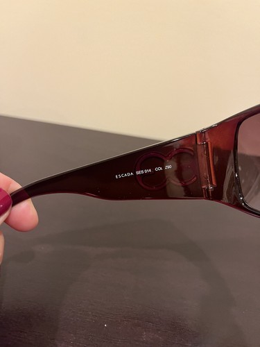 NEU Escada große Sonnenbrille Farbe Z90 SES 014 burgunderrotbraun + Etui - Bild 8 von 14