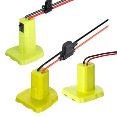 BRANDED Battery Adapter Power Wheel Connector w/Wire for Ryobi One+ 18V Li-ion Battery