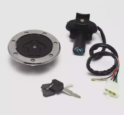 Ignition Switch Lock Fuel Gas Cap Key Assembly For ZX6R ZX7R ZX9R