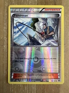 Fisherman - 136/162 - Uncommon - Reverse Holo NM, English Pokemon BREAKThrough