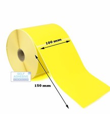 500 YELLOW Direct Thermal Labels 100mm x 150mm Zebra LP2844 Type Printer