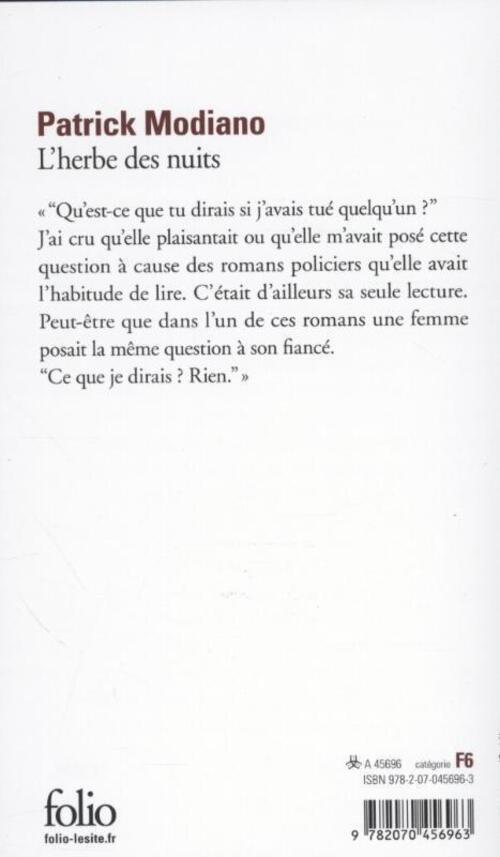 Thumbnail - L'herbe Des Nuits | Patrick Modiano | Taschenbuch | 168 S. |