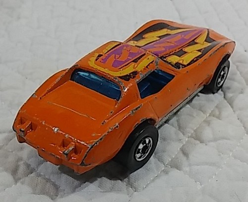 Hot Wheels 1975 Corvette Stingray Orange Blackwall (3 1/16" Long) Play Condition - Picture 5 of 10