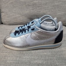 Nike Cortez Leather Premium Python Pack Silver Blue 833657-004 Womens Size 10.5