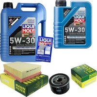 Mann Inspektionspaket 6L Liqui Moly Longtime 5W-30 FüR Renault ScéNic II 1.5 Dci