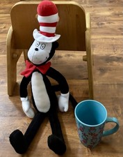 Dr. Seuss Cat in the Hat POSEABLE Plush 2022 Blue Mug Set - 2003 Movie Toy