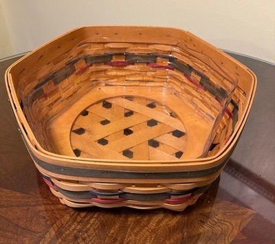 Longaberger Hexagon Basket with Protector