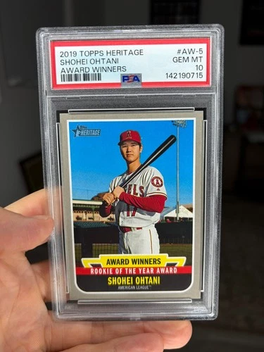 2019 Topps Heritage Award Winners ROY Shohei Ohtani #AW-5 PSA 10 Gem Mint