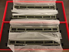 2x Set Rivarossi HR4380, DR, 2-tlg. Set Autotransportwagen, grün, IV, neu