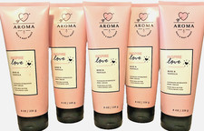 ROSE VANILLA BODY CREAM LOT X 5 BATH BODY WORKS AROMATHERAPY INSPIRE LOVE