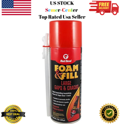 #ad Red Devil 0909 Spray Foam Fill Large Gaps amp; Cracks 12 oz 12 Off White $30.11