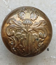 Uniform Knopf Stadtwappen Dresden   gelb 22mm vor 1918  Nr. 6