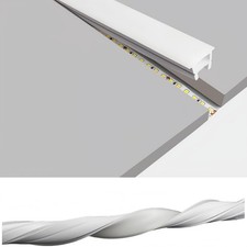 Silicone LED Channel System, 33Ft/10M Through Free White 12x12mm DIY LED Neon...
