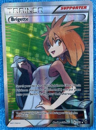 Pokemon TCG Brigette 161/162 Breakthrough Ultra Rare Full Art Holo