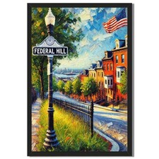 City Street View Wall Art Canvas Oil Paintings Reproduction