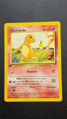 Pokemon Karte - Glumanda  46/102 Base Set - 1 Edition - Starter - NM