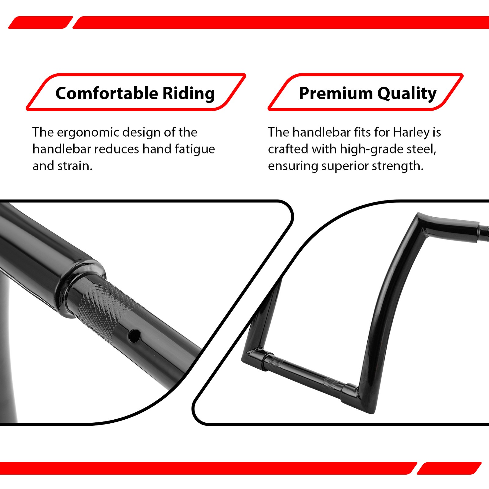 12" Rise  For Indian Scout Bobber Twenty Sixty Gloss Black Ape Hanger Handlebar