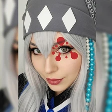 Tengen Demon Face Red Eye Mark Temporary Tattoo - Anime Costume Temporary Tattoo